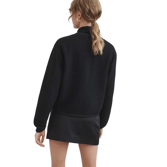 Ciao Lucia Simona Black Button Front Wool Coat NWT Size M - Picture 8 of 10